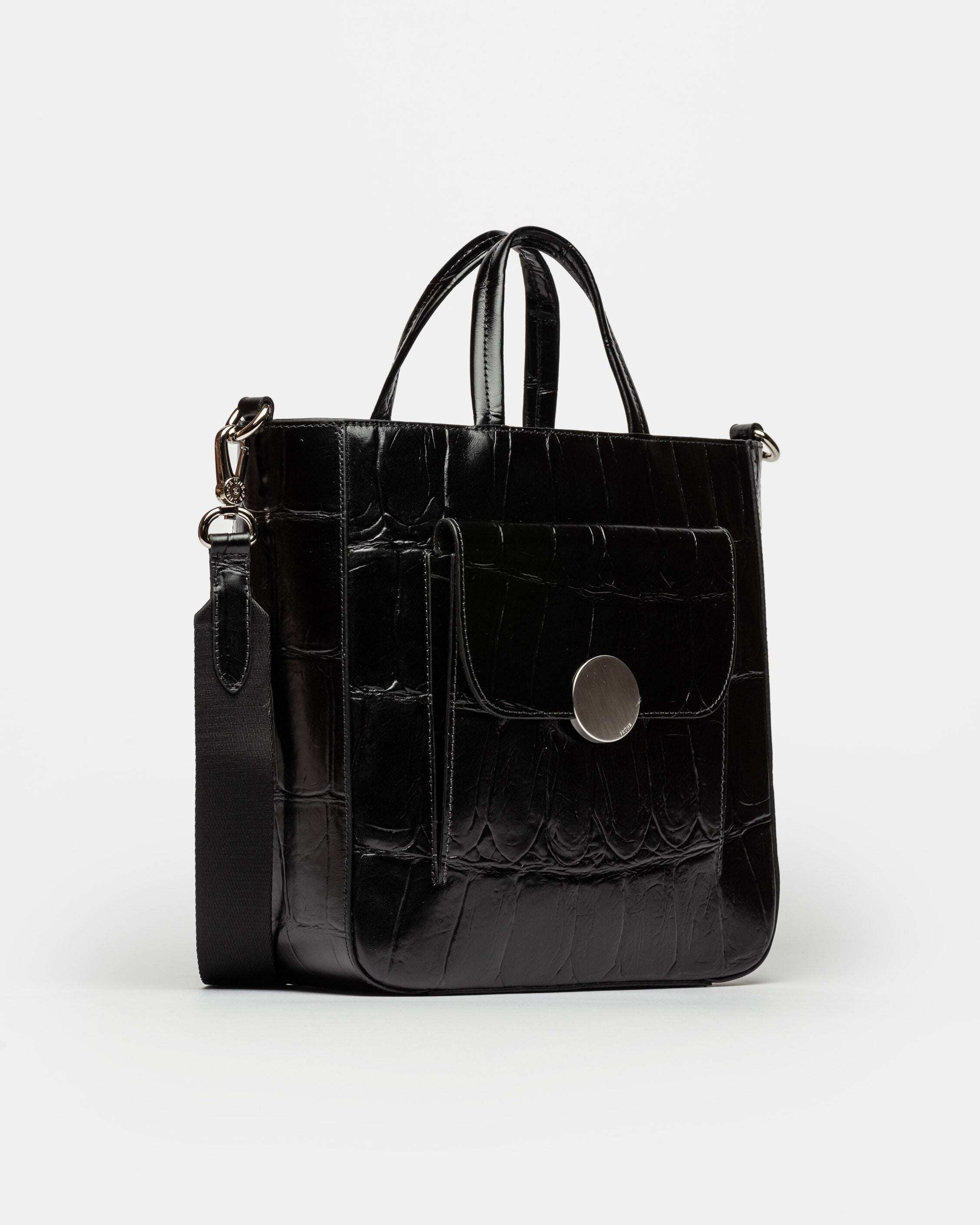 SHOPPER THE CIRCLE EN CUERO GRABADO BIG CROCO